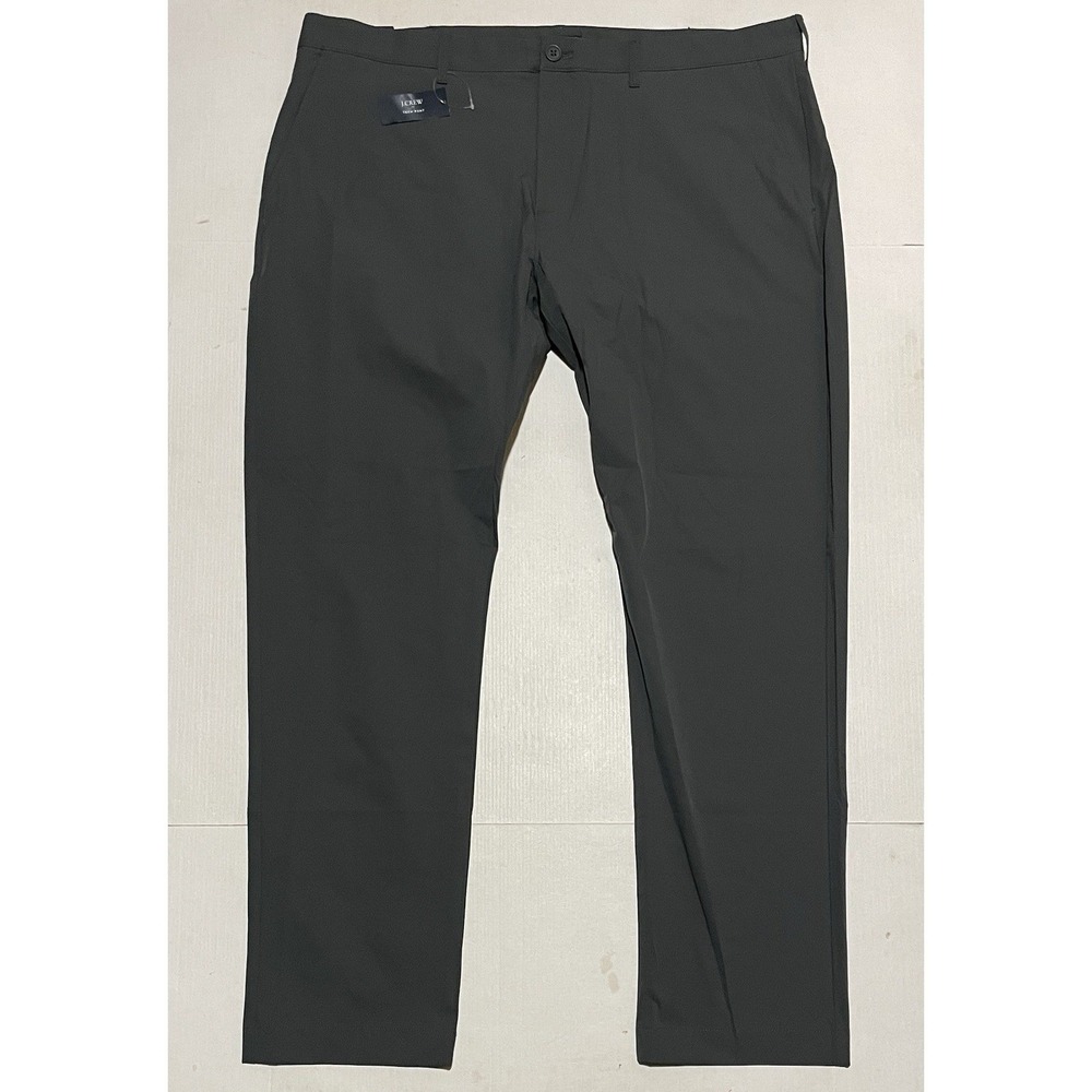 J.Crew Flex Tech Pants Mens 40 X 32 Slim Straight Fit Gray Moisture Wicking NEW